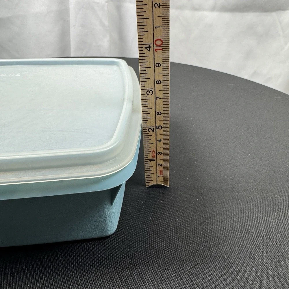 Tupperware Tuppercraft #767 Stow N Go Organizer Blue‎ W/ Lid U.S.A